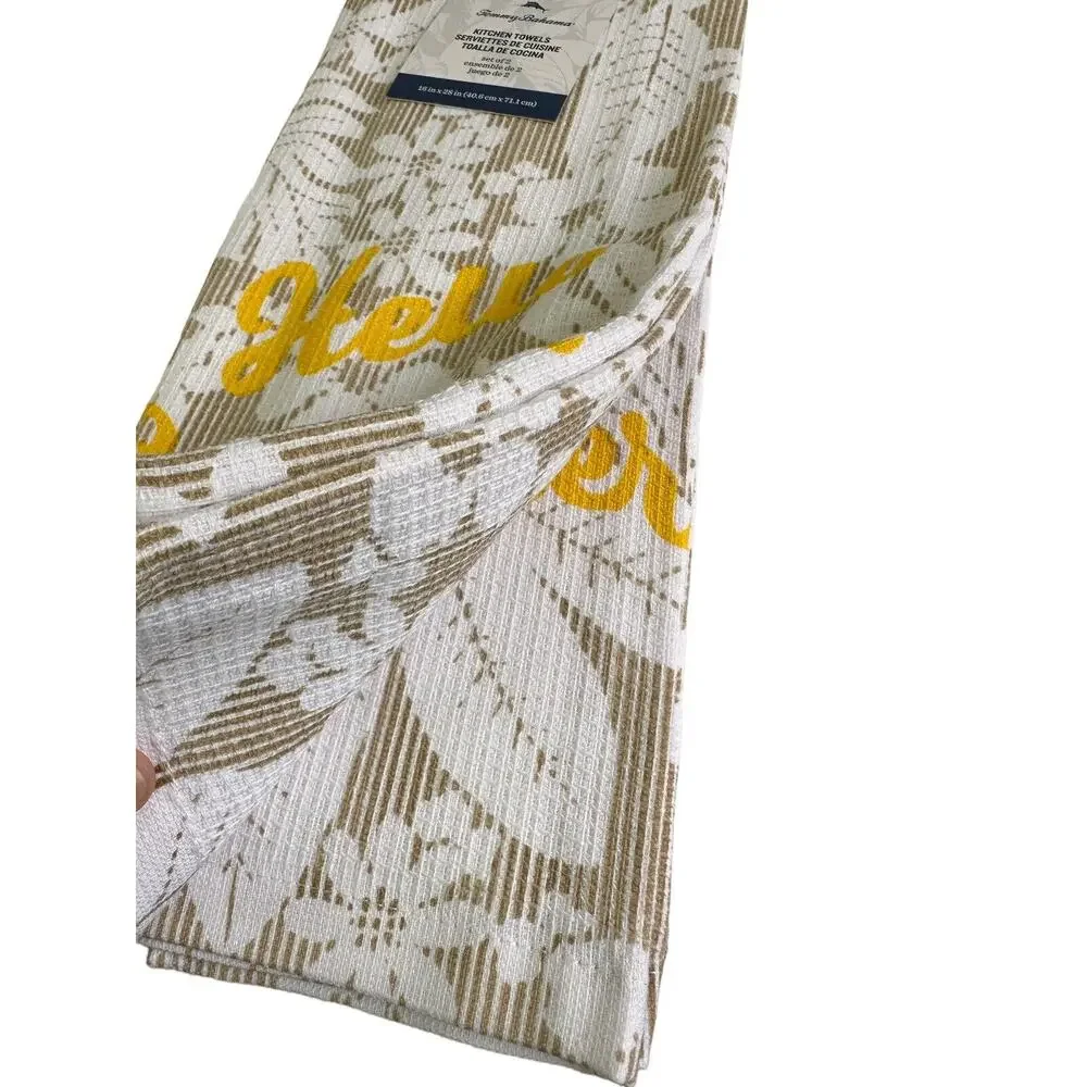 Tommy Bahama Kitchen Towel Set of 2 Hello Summer Floral 16